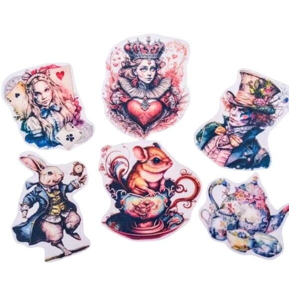 14 pc Set!! Alice in Wonderland Scrapbook And Journal Accent Pack - Picture 2 of 9